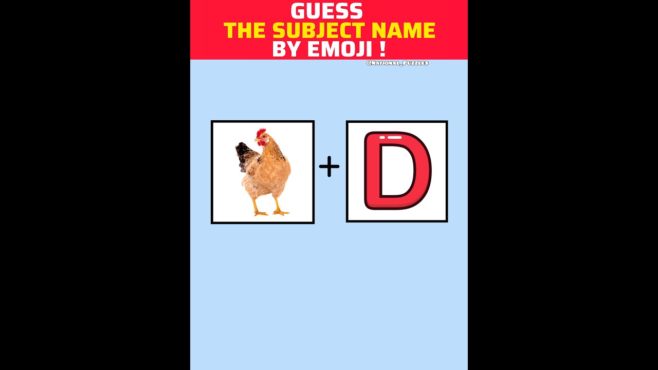 Guess the Subject from Emoji 🤫| Riddles in Hindi | Hindi Paheliyan | Queddle by National Puzzles.