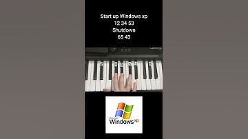 Start up Windows xp shutdown on piano 🎹 tutorial