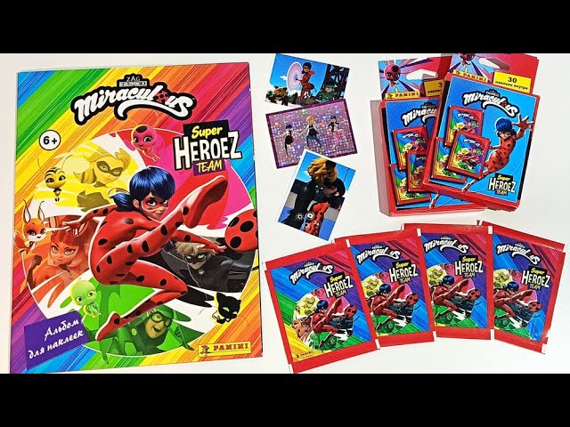 380 Наклеек Ледибаг и Супер Кот! Альбом Miraculous Super Heroez Team от Panini ★ Стрим
