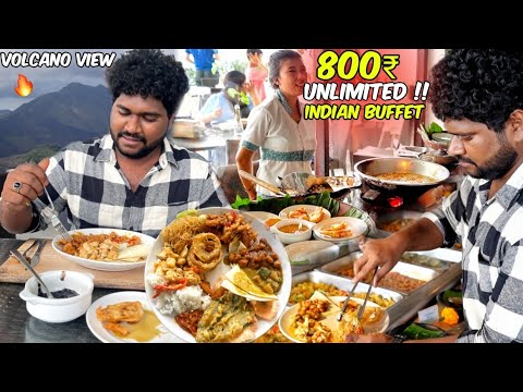 unlimited-!!-800₹-indian-non-veg-buffet-in-bali-🔥---amora-volcano-restaurant---foodie-prabu
