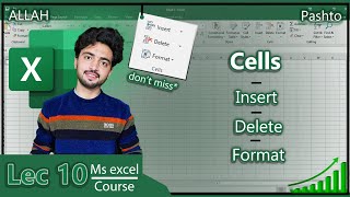 Lec 10: Insert, Delete & Cell Styles in MS Excel | Cells Group Explained | Excel in Pashto