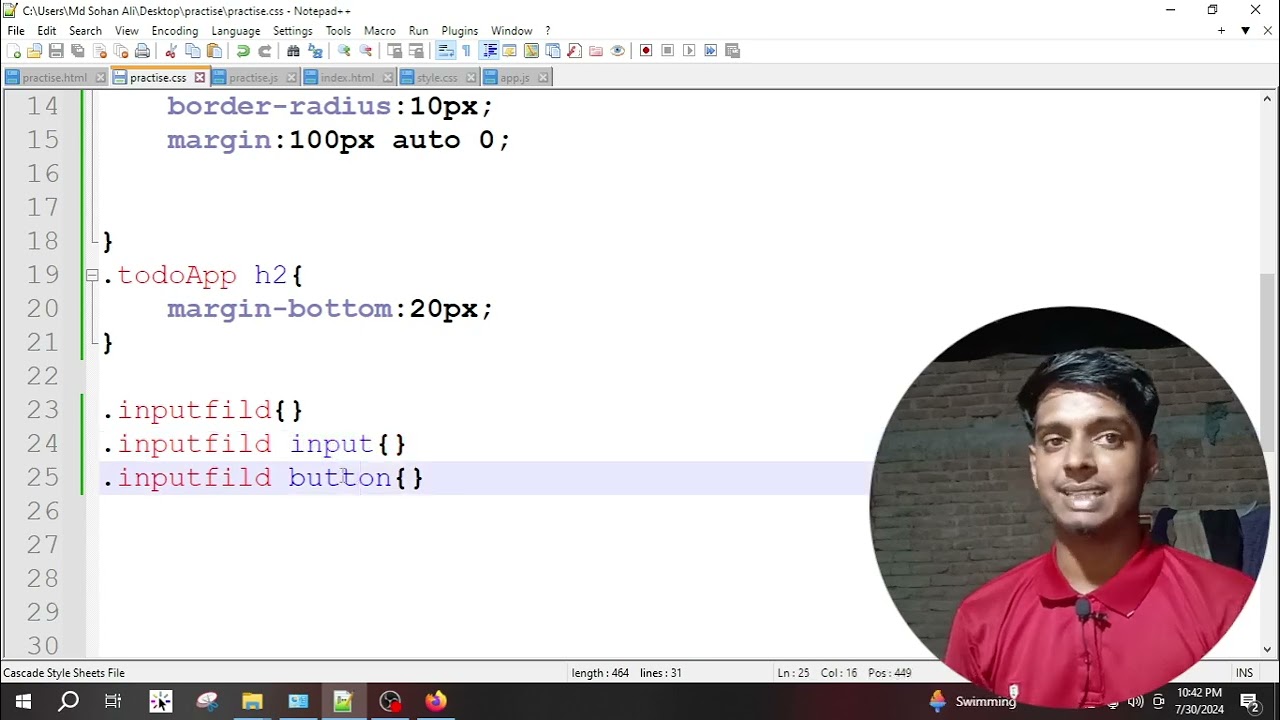 to-do list small project of javascript | Md Sohan Ali, Web Develoer Sohan