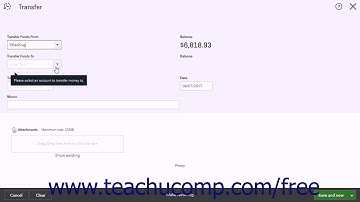 QuickBooks Online Plus 2017 Tutorial Transferring Funds Between Accounts Intuit Training