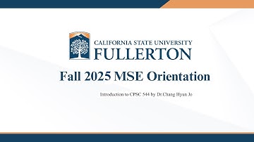 MSE Orientation 04: Introduction to CPSC 544 by Dr Chang Hyun Jo