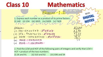 Class 10 | Maths | Ex. 1.2 | Fundamental Theorem of Arithmetic | Ch. 1 Real Number | NCERT Solutions