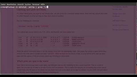 How to listen open ports on Ubuntu
