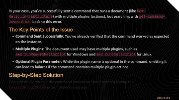 Resolving the InvalidPluginName Error When Using AWS SSM