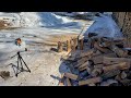 Woodyard Exercise | Making firewood with the Stihl MS462C and a Splitting Maul