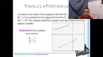 Math 10C - Lesson 4.2 - parallel and perpendicular slopes