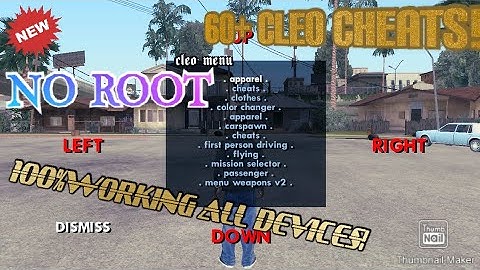 60+ CLEO CHEATS|NO ROOT NEEDED|100%WORKING|FOR GTA SAN ANDREAS|ANDROID/IOS|