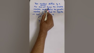 Two numbers differ by 3 the sum of twice the smaller number and twice the greater number is 19