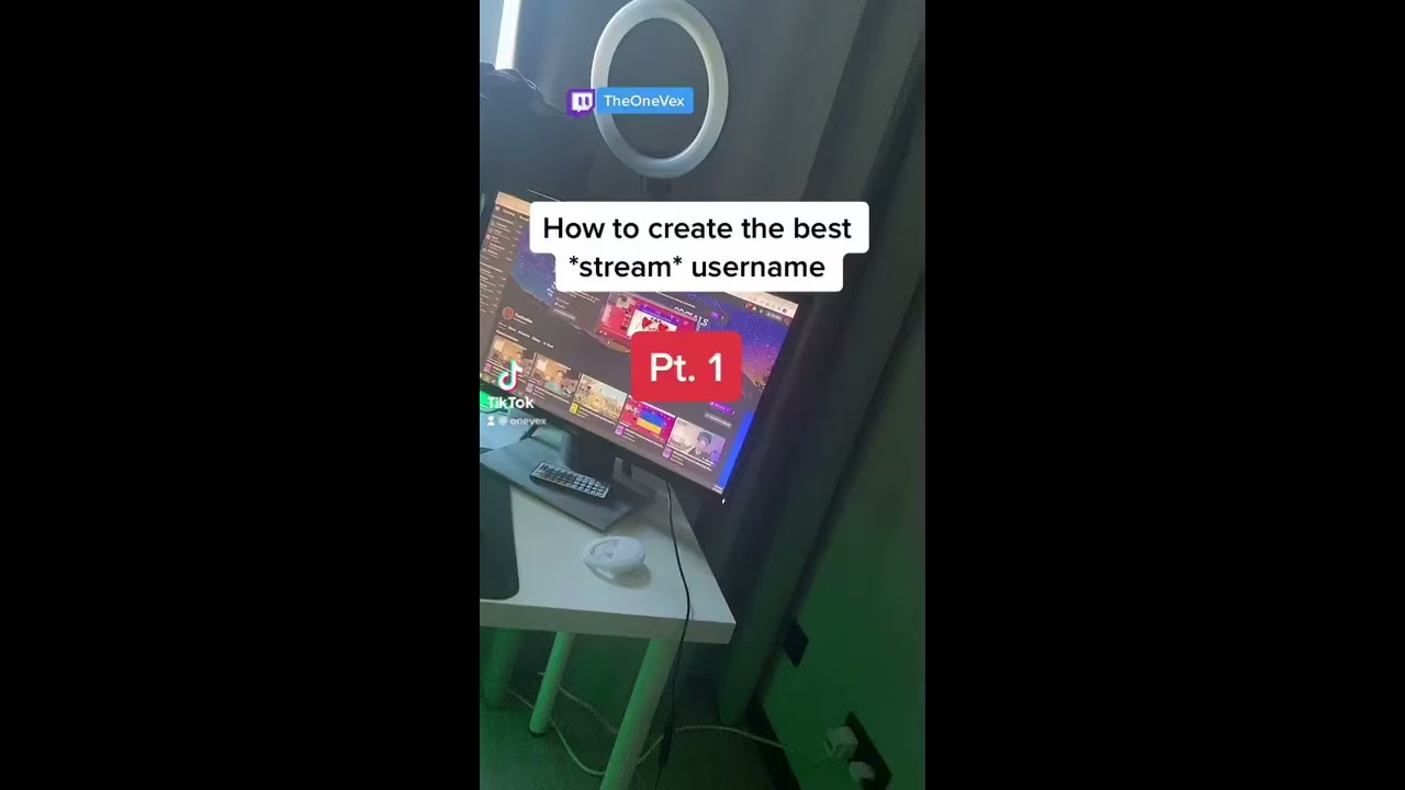 How To Create The Best Stream Username Pt 1 My Twitch TheOneVex Shorts Tiktok Tips
