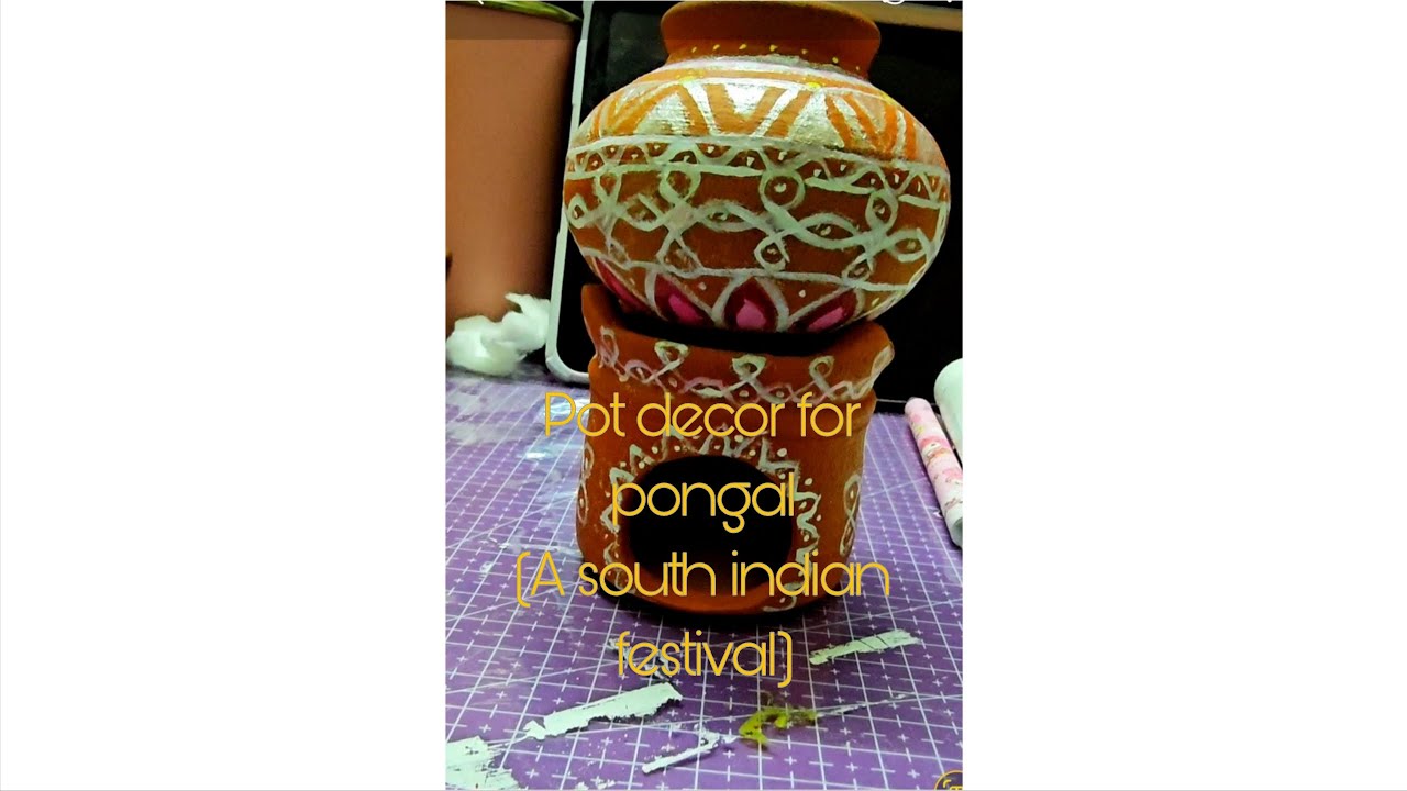 A pot decor for shankranthi (Pongal a south indian festival )