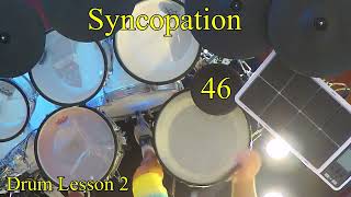 Syncopation Drum Lesson 2   Pattern 46