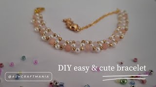 DIY easy & cute bracelet tutorial #trending #diy #fashion #viral #diyjewelry #handmade #ytshorts #yt