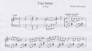 Modest Mussorgsky: Une Larme - A Tear  (audio   sheet music) [Thurzó]