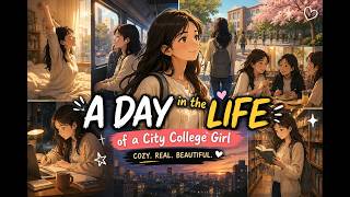 A Day in the Life of a City College Girl 🌸 | Ghibli Inspired Daily Life | Cozy Cinematic Story