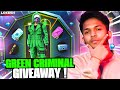 12 Million Special Green Criminal Bundle 24 Hours Giveaway Garena Free Fire