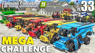 MEGA FIELD Harvesting w/ The GIANT COMBINES! | MEGA CHALLENGE | Farming Simulator 25 screenshot 1