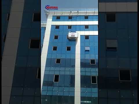 شوف السقالة المونوريل بتتحرك ازاى رغم صعوبة واجهة المبنى  اكسبلور  