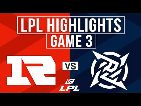 RNG vs NIP Highlights Game 3 | LPL 2025 Split 1 | Royal Never Give Up vs Ninjas in Pyjamas
