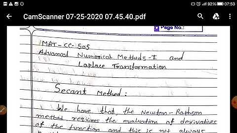 MAT-CC-505 UNIT-2 Secant method.