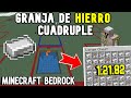 🪨🪨 Granja Cuadruple De Hierro Minecraft Bedrock 1.21.82🪨🪨