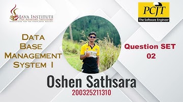 Question Set 03 | Database Management System | Java Institute