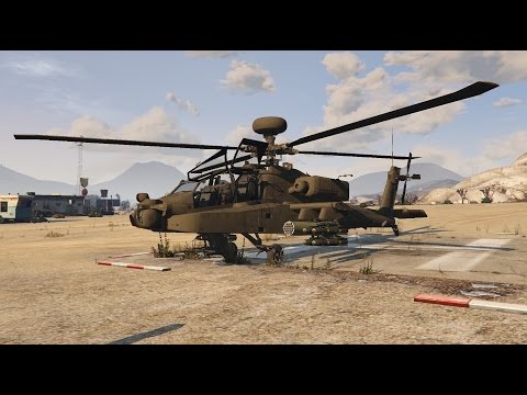 GTA V AH-64D Apache attack helicopter (MOD)