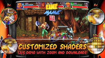 Customised shaders for Retroarch with zoom demo for 4K 2160p 60fps