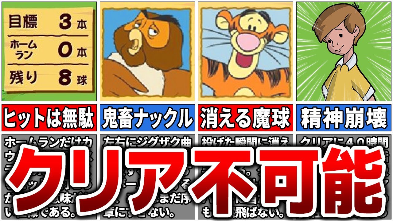 伝説のゲーム プーさんのホームランダービーとは一体何なのか 鬼畜すぎる要素 ７選 ゆっくり解説 Youtube