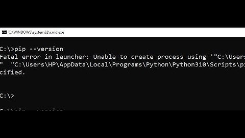 Python PIP Error: Fatal error in launcher: Unable to create process using..