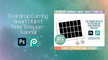 Teardrop Earring Smart Object Print Template Tutorial