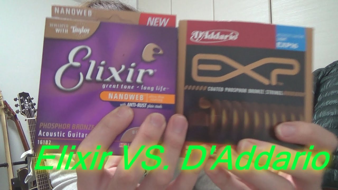 アコースティック ギター弦 Elixir エリクサー Vs D Addario ダダリオ フォスファー ロングライフ弦を徹底比較 Youtube
