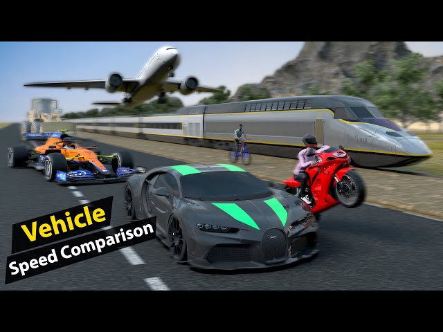 Vehicles top Speed Comparison in 3D class=