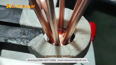 Automatic Induction Brazing of Copper Refrigerant Distributor | Split-Type Induction Coil