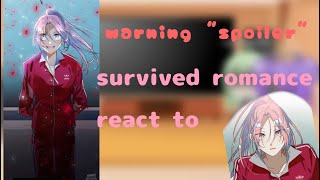 Survived romance react to //survived romance manhwa//≡^ˇ^≡