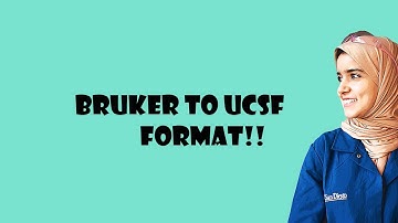 How to convert NMR data file from Bruker to UCSF format