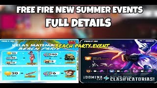 FREE FIRE SUMMER EVENTS || FREE FIRE NEW BEACH PARTY EVENT FULL DETAILS screenshot 2