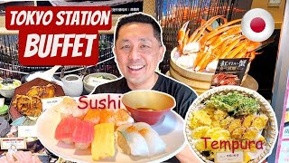 ALL YOU CAN EAT Sushi, Tempura & Ramen! 🇯🇵 Japanese Food Buffet at Tokyo Station!