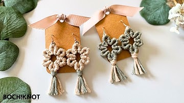 How to Make MACRAME Flower Earrings