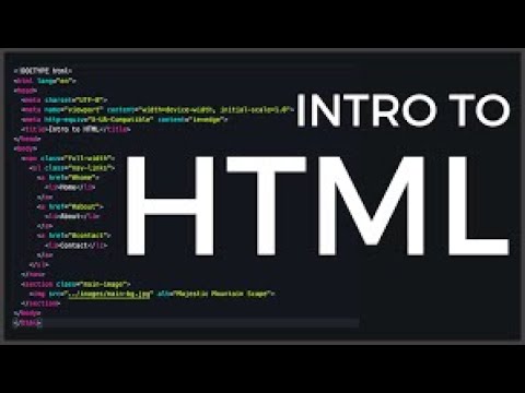 html introduction tutorial - YouTube
