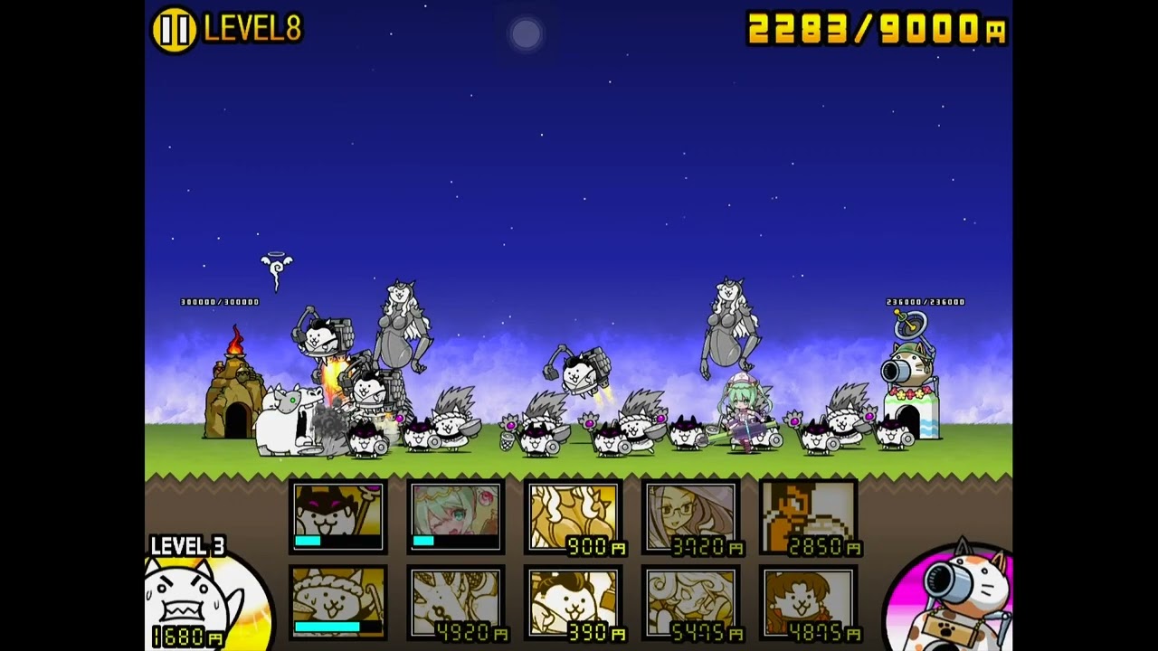 にゃんこ大戦争 レジェンドクエスト LEVEL8 クリア動画 - YouTube