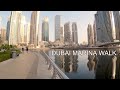 Walking Around Tour Early in the Morning at Dubai Marina Walk June 18, 2020