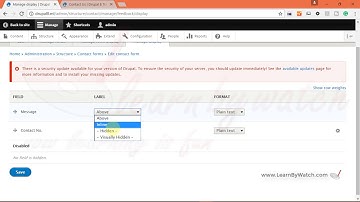 Add contact form in Drupal 8 Website