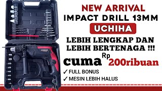 mesin bor set koper uchiha 13mm heavy duty kerja berat drill listrik import