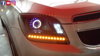 Zubehör für Chevrolet Orlando Chrom Scheinwerfer Rahmen Abdeckung Tuning Scheinwerferrahmen Head Lamp Molding 