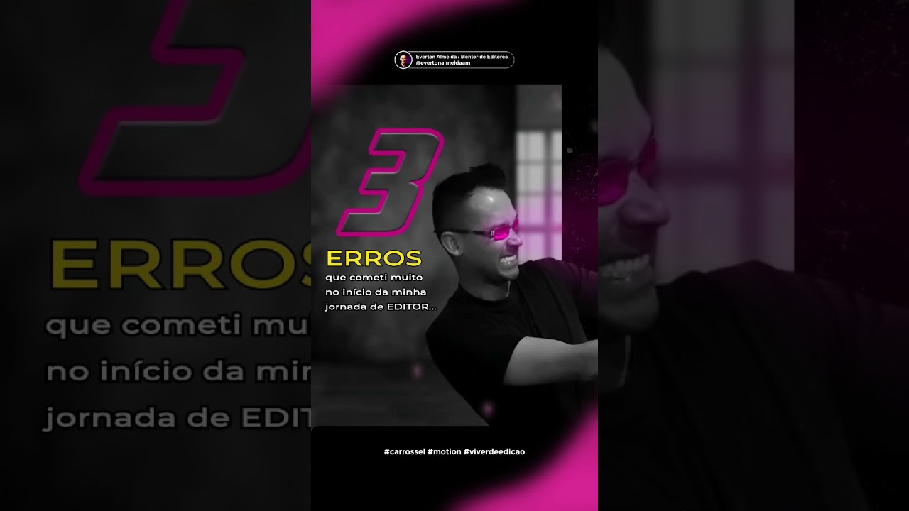 3 erros que cometi muito no início da minha jornada de EDITOR…