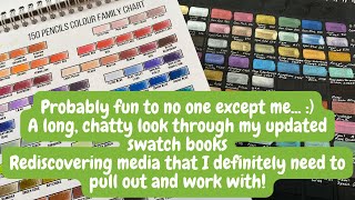 A long, chatty look through my updated swatch books 2024 | Adult Colouring