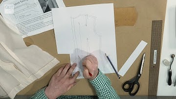 Making a pattern for an unlined centre back jacket vent